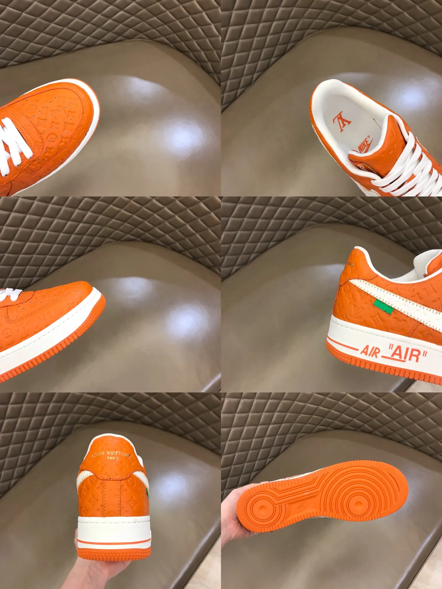 Men's shoes💰p440 "*oui* Vuitto*" x OFF-WHITE x Nike three-party collaboration! Trendy and cool men's casual sports shoes with unrivaled color matching. The design idea basically continues the style of THE TEN. The Swoosh line and tongue label have a very familiar visual effect and are both fashionable and trendy! A must-have for fashionistas! The effect on your feet is absolutely stunning! Size: 38-45